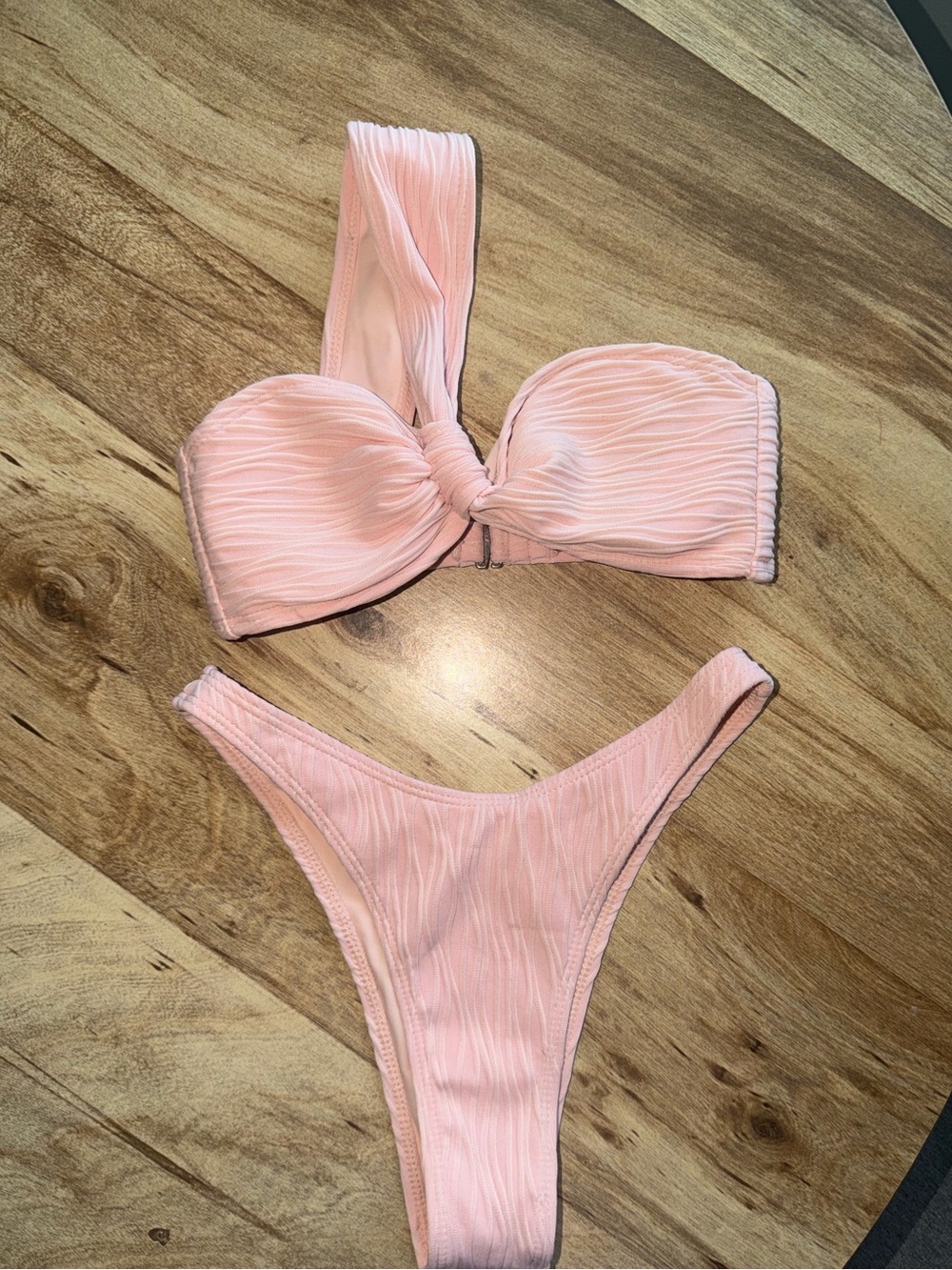 Seamolly Blush Pink One Strap Bikini Set